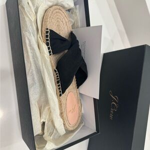 J. Crew Black Canvas Espadrille Flats